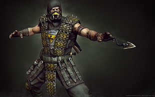 Mortal Kombat Scorpion character HD wallpaper