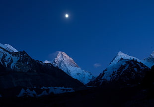 rocky mountain at night wallpaper, landscape, mountains, nature