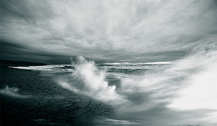 crashing sea waves