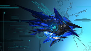 blue and black Maximus digital illustration