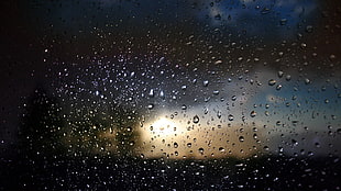 water droplets, water drops, glass, water on glass, rain HD wallpaper