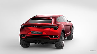 red SUV, Lamborghini Urus, concept cars, red cars