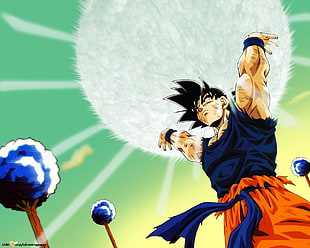 San Goku illustration, Dragon Ball Z, Son Goku HD wallpaper