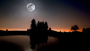 full moon, Moon HD wallpaper
