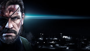 man with eye \patch illustration, Metal Gear, Metal Gear Solid , Big Boss, Metal Gear Solid V: Ground Zeroes