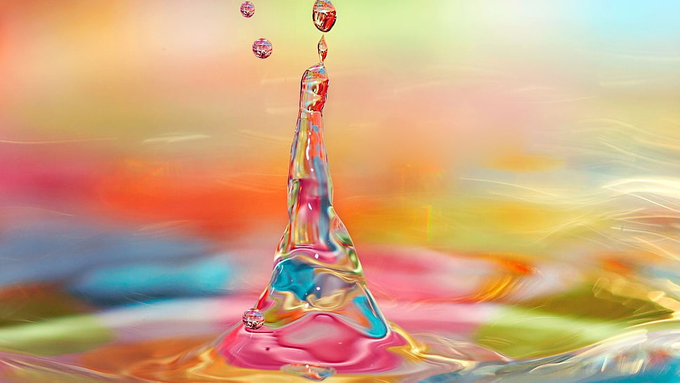 water drop and ripples HD wallpaper