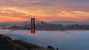 Golden Gate bridge, San Francisco, cityscape, sky, Golden Gate Bridge