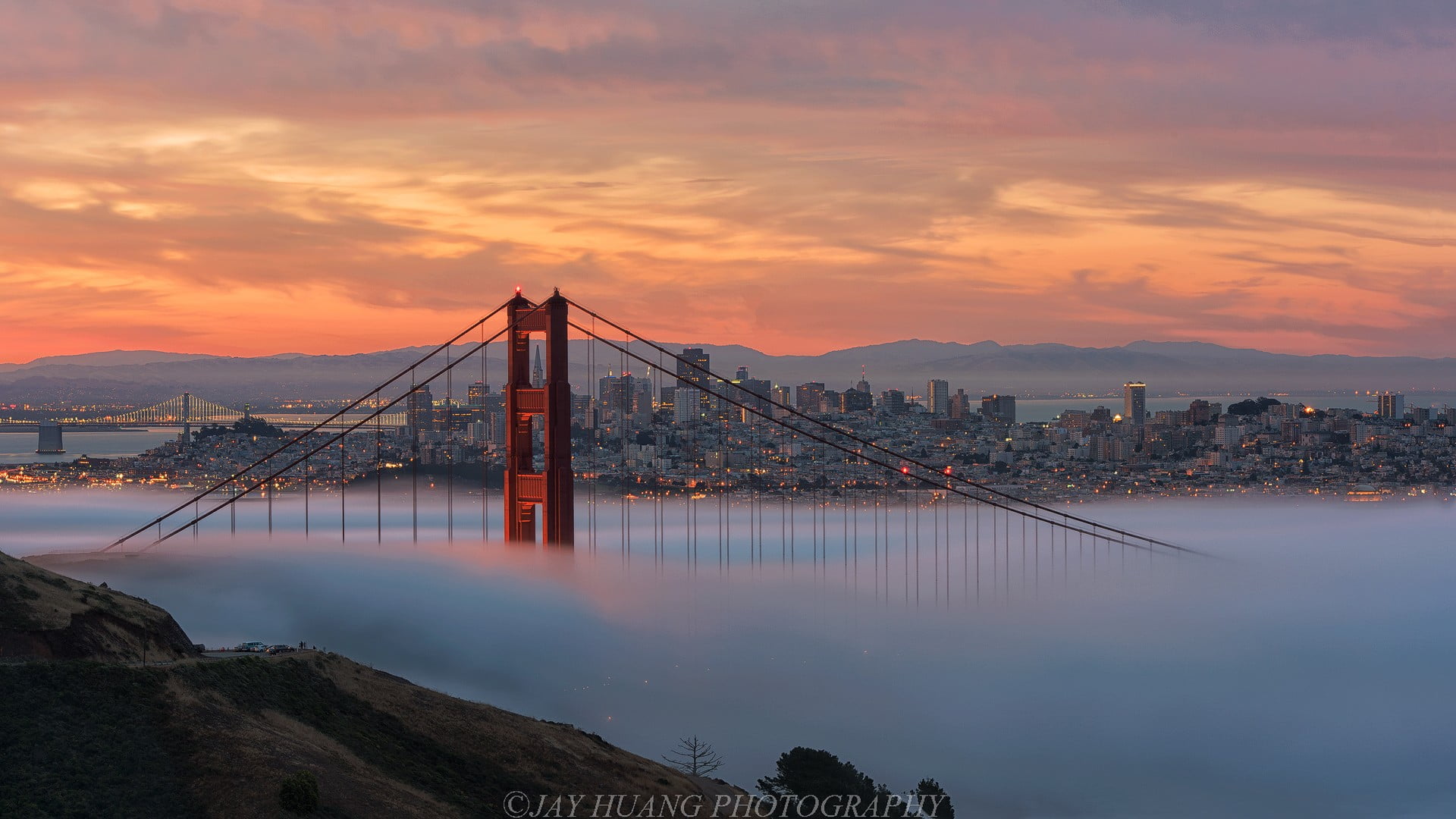 Golden Gate bridge, San Francisco, cityscape, sky, Golden Gate Bridge