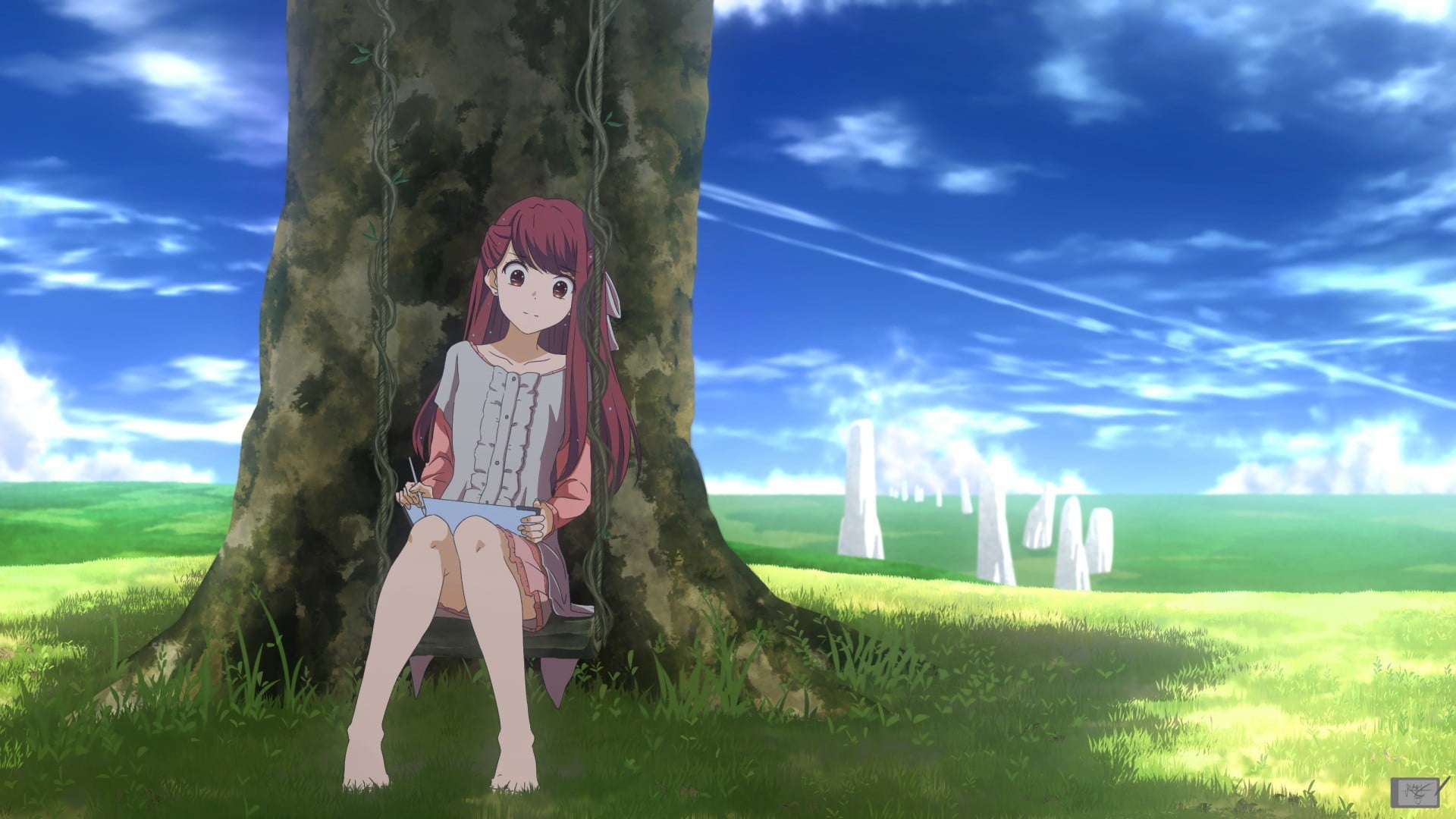 Steam Workshop::anime girl lying in grass