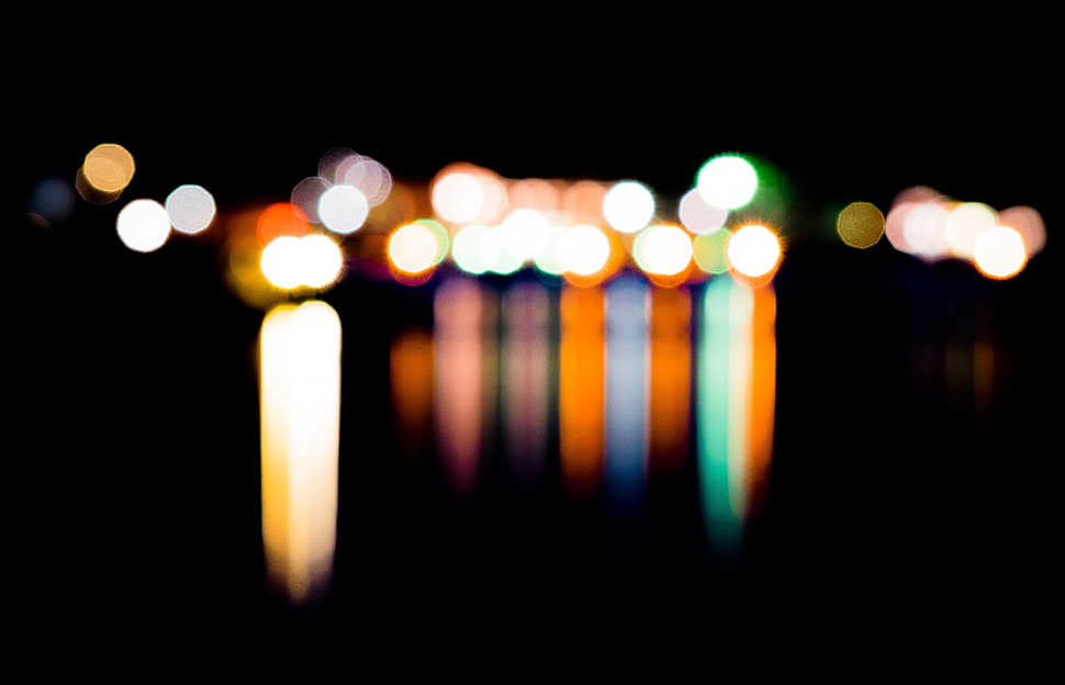 assorted-color light lot, bokeh, lights HD wallpaper