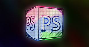 PS cube illustration HD wallpaper