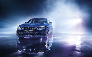 gray BMW car, car, BMW, Alpina, blue cars HD wallpaper