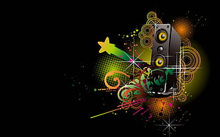music speaker digital wallpaper
