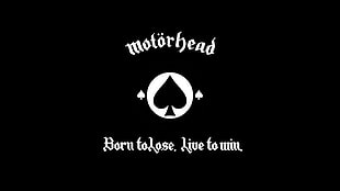 Motorhead Born to lose live to win logo, music, heavy metal, Motörhead, typography HD wallpaper