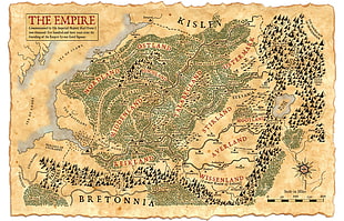 The Empire Bretonnia map illustration HD wallpaper