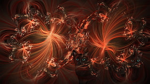 black cat with red background wallpaper