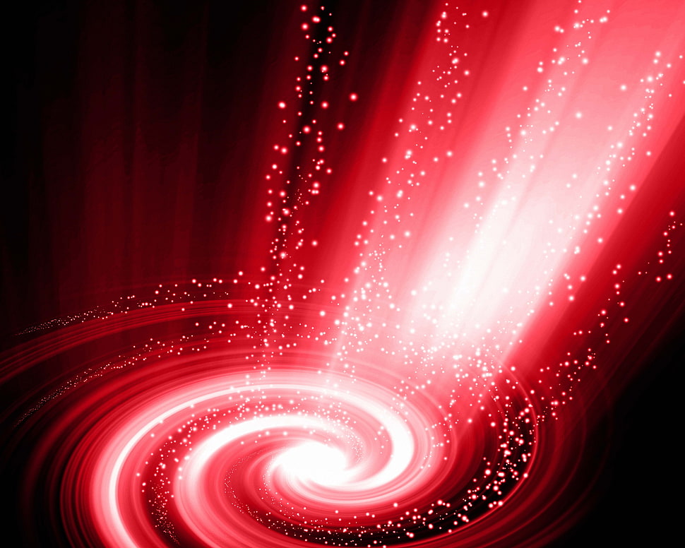 red and white spiral illustration HD wallpaper