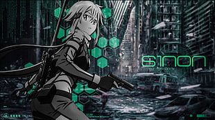 Sinon from Sword Art Online poster HD wallpaper
