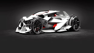 white and black sports car scale model, Super Car , futuristic