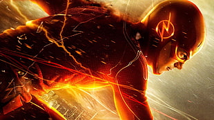 DC The Flash digital wallpaper