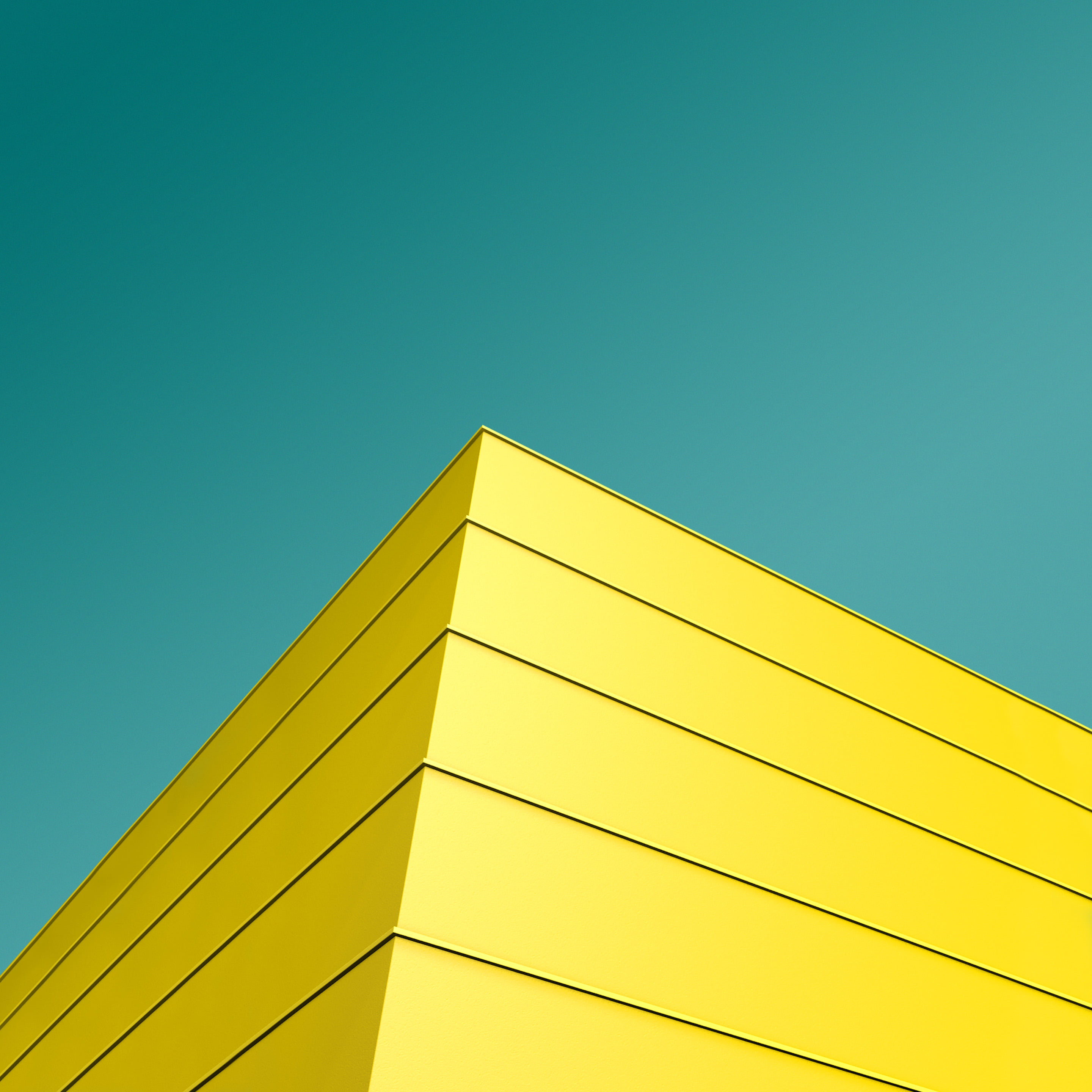 Geometric, Architecture, Minimal, Yellow