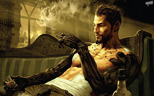 Deus Ex digital wallpaper, futuristic, Deus Ex: Human Revolution, Deus Ex, cyberpunk HD wallpaper