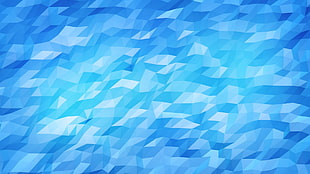 blue and white wallpaper, low poly, blue HD wallpaper