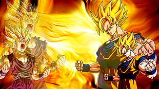 Dragonball Son Goku and Son Gohan digital wallpaper, anime, Dragon Ball Z, Son Goku