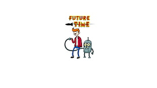 Future Time illustration, Adventure Time, Futurama HD wallpaper