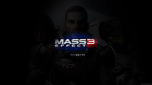 black and blue Sony PS4 controller, Mass Effect 3 HD wallpaper