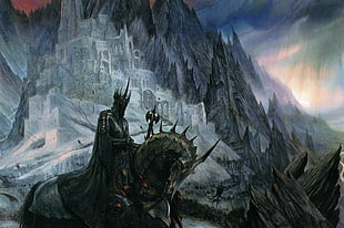 Game of Thrones painting, Sauron, The Lord of the Rings, John Howe, fantasy art