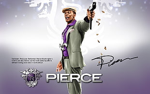man holding rifle concept art, Pierce, Saints Row: The Third HD wallpaper