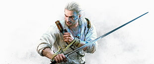 Gerald of Rivia The Witcher digital wallpaper, The Witcher, The Witcher 3: Wild Hunt, Geralt of Rivia, video games