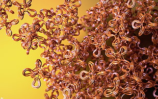 selective focus floating copper wires