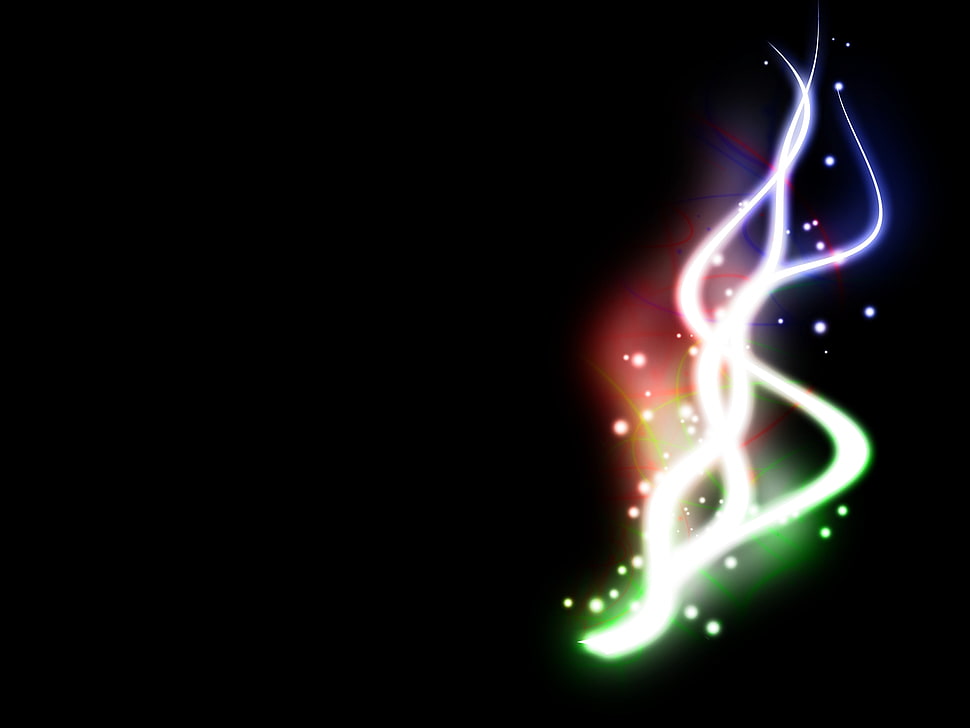 lighted swirls against black background digital wallpaper HD wallpaper