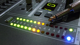 gray audio mixer, music, mixing consoles