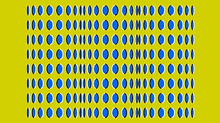 yellow and blue optical illusion illustration