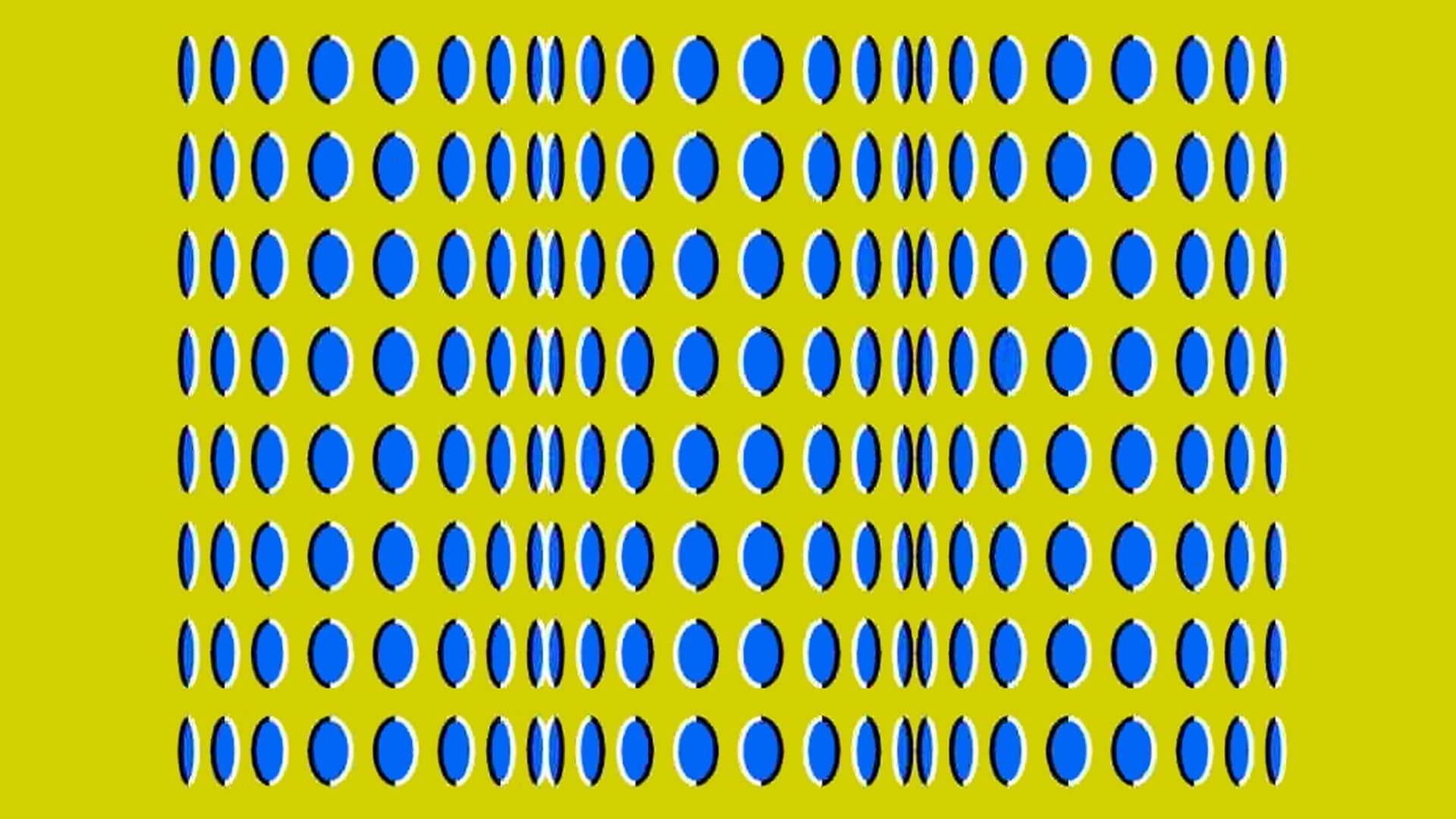yellow and blue optical illusion illustration