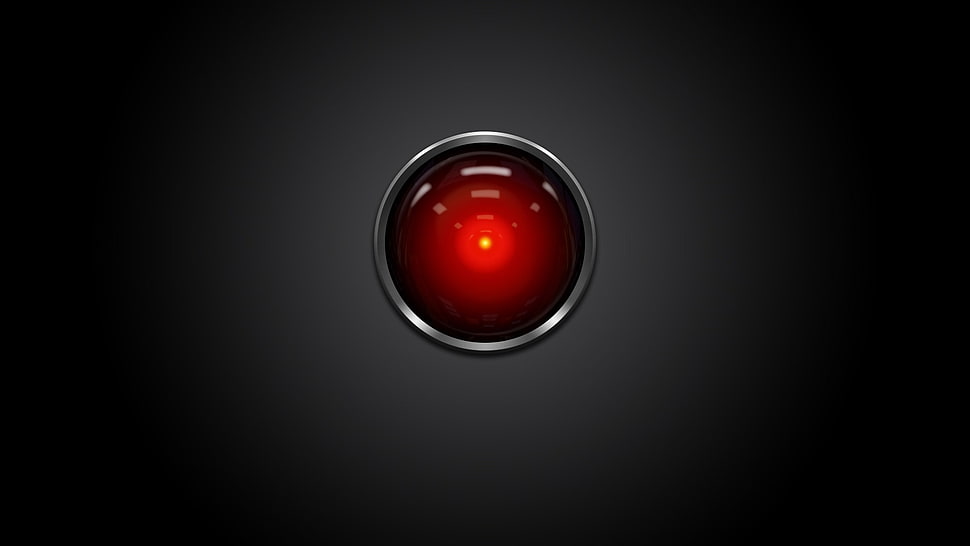 red signal light, 2001: A Space Odyssey, HAL 9000, red HD wallpaper