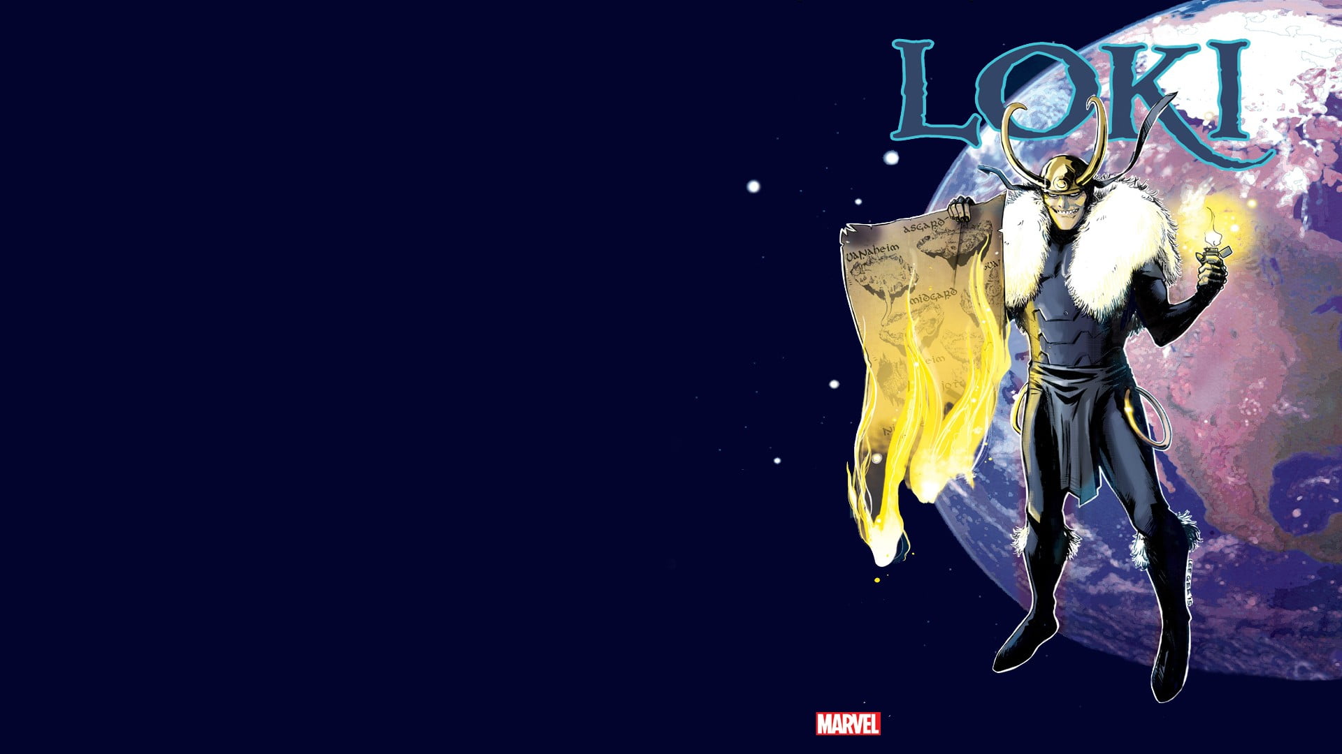 Loki animated illustration, Marvel Comics, Loki