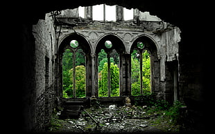 ruined house, dark, ruin, abandoned