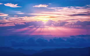 white clouds, nature, sunlight, sky, clouds