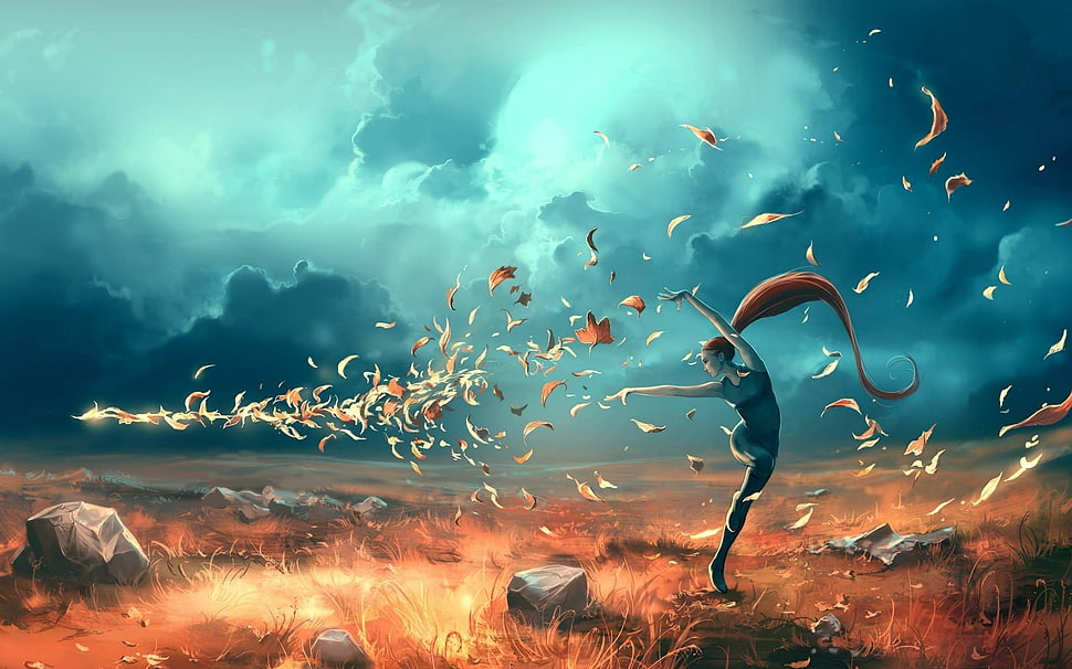 female air bender character digital wallpaper, artwork, fantasy art, AquaSixio HD wallpaper