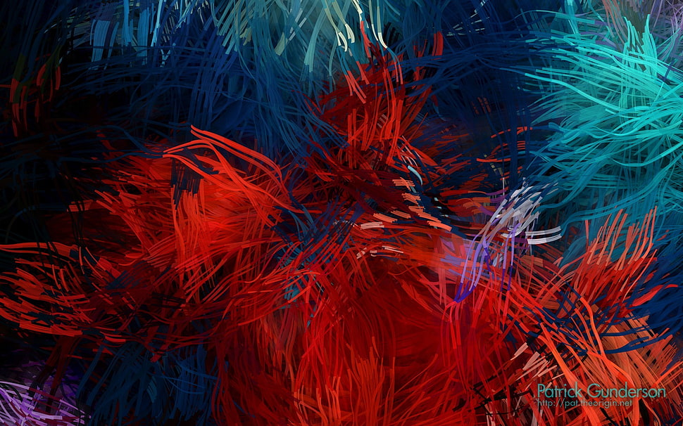 red and blue paint splatter, simple, simple background, minimalism, abstract HD wallpaper