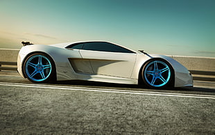 white coupe, supercars HD wallpaper