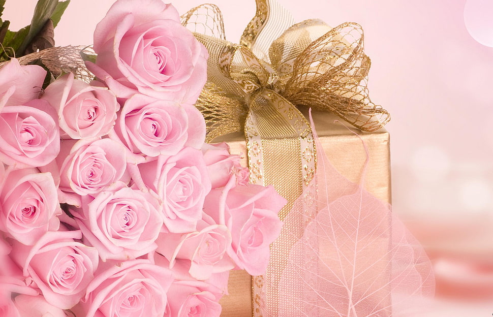 pink ceramic rose HD wallpaper