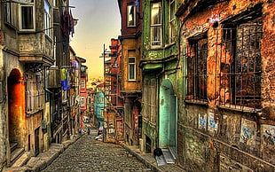 brown concrete building, Istanbul, Turkey, colorful, cityscape