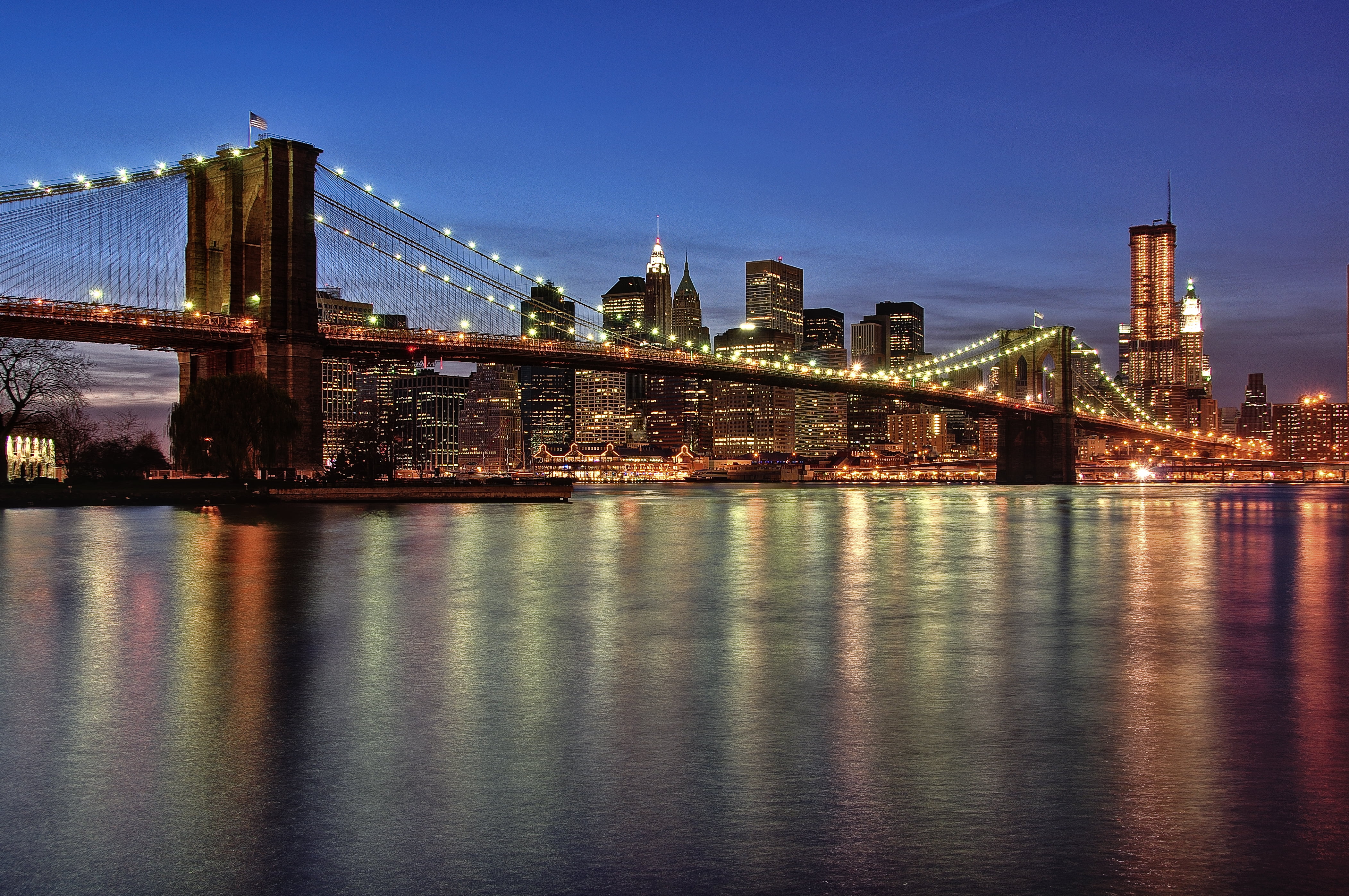 full suspension bridge, brooklyn bridge