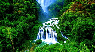 water falls, landscape HD wallpaper
