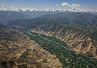 aerial photo of mountain, nature, mountains